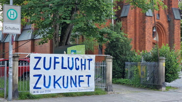 Kunstaktion Banner